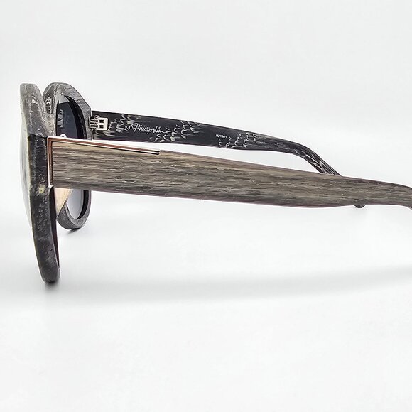 Linda Farrow 3.1 Phillip Lim PL/166/1 Grey Horn Stripe Frame Grey Len Sunglasses main image 7